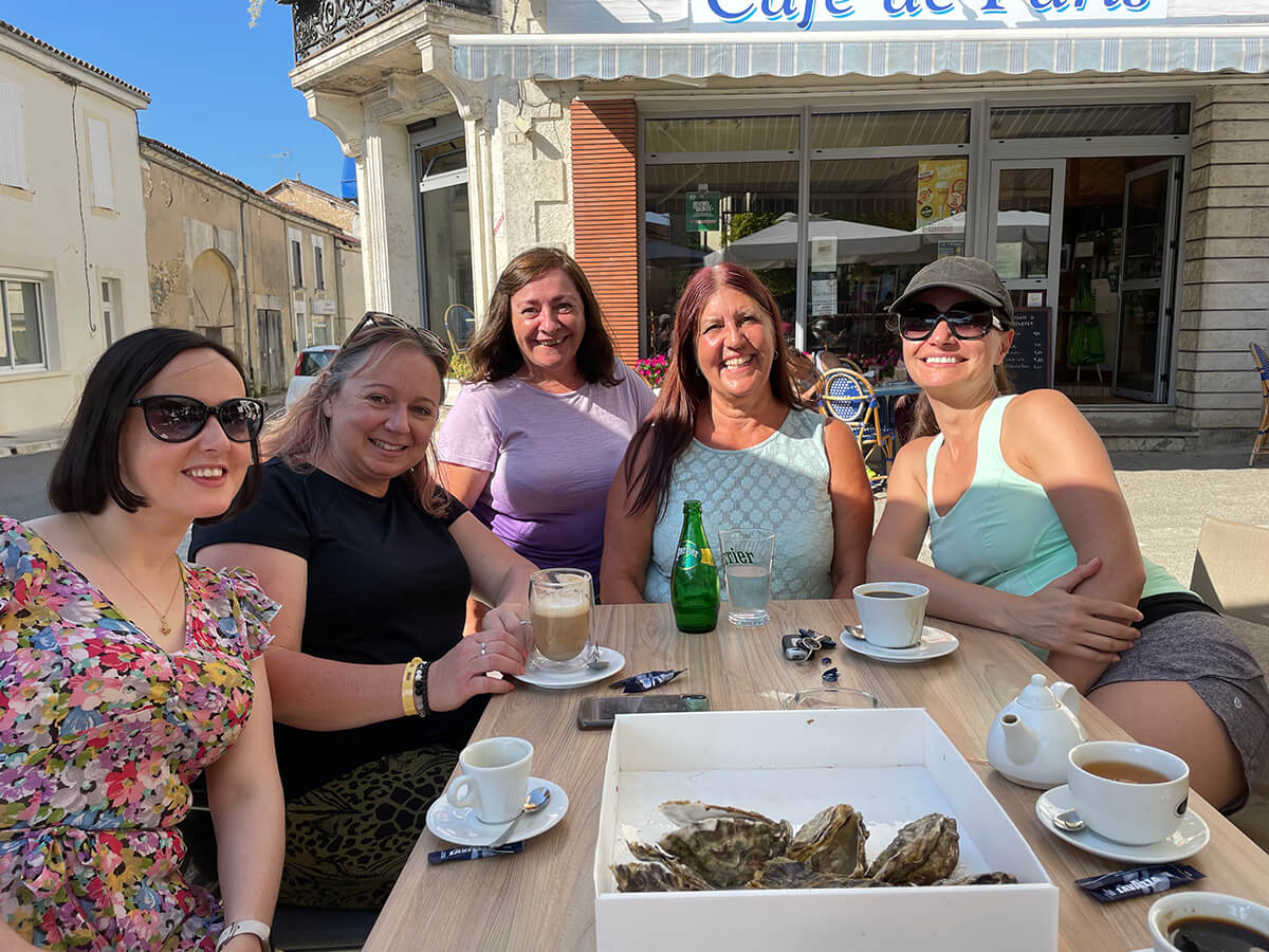 Meal out with Psychic Neshla Avey at Serenity Retreat in France